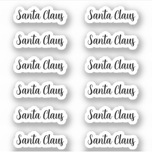 Adesivo Kiss-Cut Santa Claus Signature Angela Script (Frente)