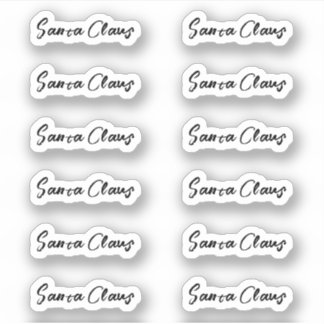 Adesivo Kiss-Cut Santa Claus Signature Branded Sticker