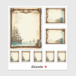 Adesivo Kit de menu Pirate Sail Ship