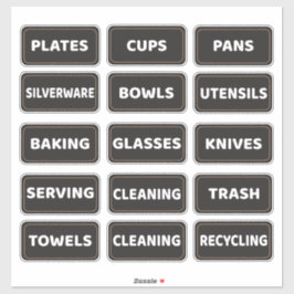 Adesivo Kitchen Cabinet and Drawer Labels Large Print