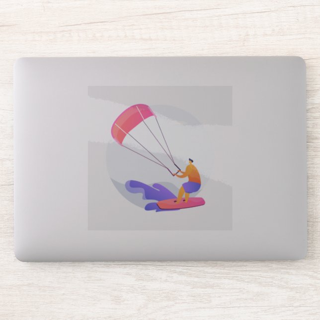 Adesivo Kiteboarder kitesurfer (Computador)