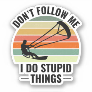 Adesivo Kitesurfing Kiteboard Kite montando esportes eólic