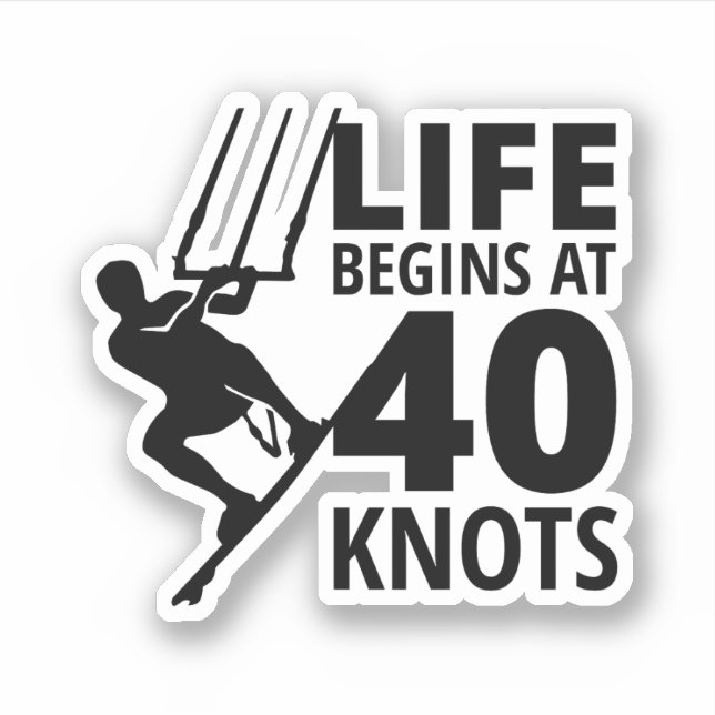 Adesivo Kitesurfing Kiteboard Kite montando esportes eólic (Frente)