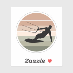 Adesivo Kitesurfing Kiteboard Kite montando esportes eólic