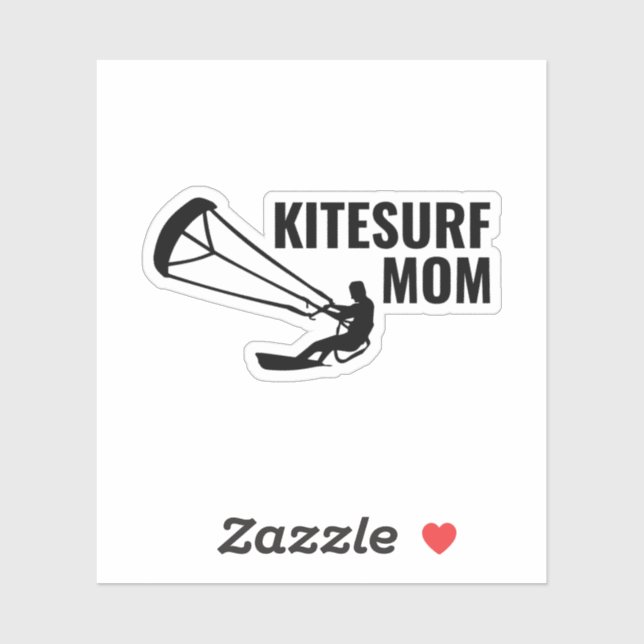Adesivo Kitesurfing Kiteboard Kite montando Mãe (Folha)