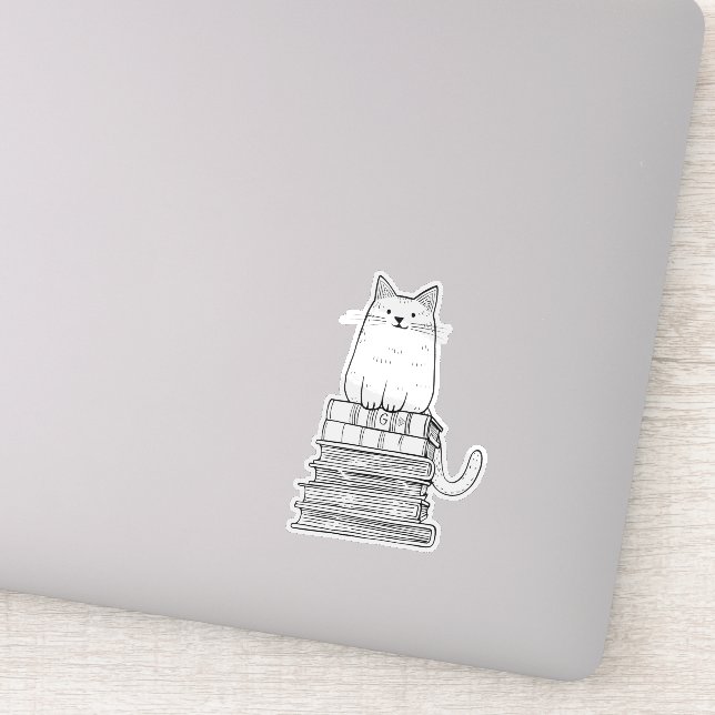 Adesivo Kitten on Books (Detalhe)