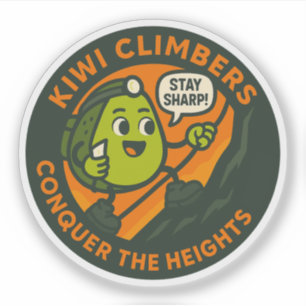 Adesivo Kiwi Escaladores Conquistam as Alturas