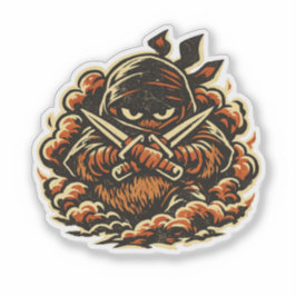 Adesivo Kiwi Shadow Ninja — Fruta Divertida Ninja Escuro V