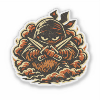 Adesivo Kiwi Shadow Ninja — Fruta Divertida Ninja Escuro V
