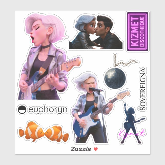 Adesivo Kizmet Collection: Official MV Kiss-cut (Folha)