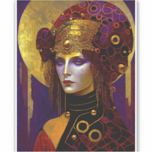 Adesivo Klimt Inspirou o Sticker Rainha Deusa