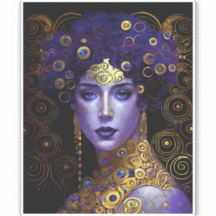 Adesivo Klimt Inspirou o Sticker Rainha Deusa