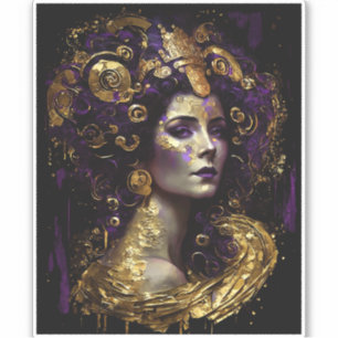 Adesivo Klimt Inspirou o Sticker Rainha Deusa
