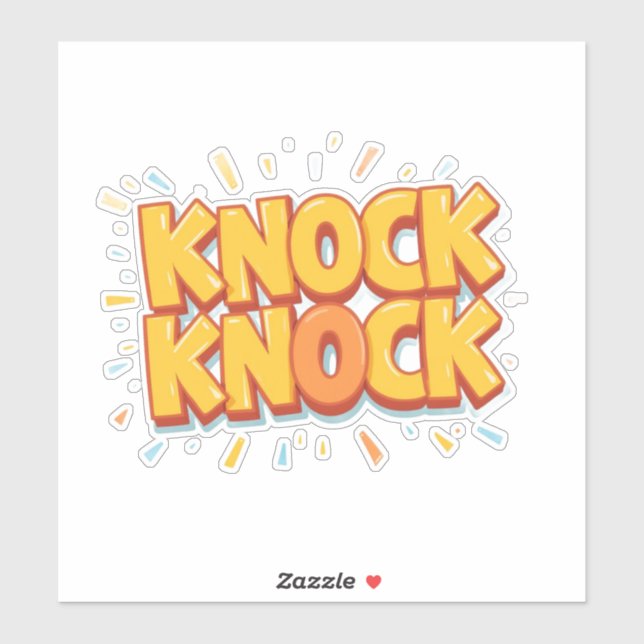 Adesivo Knock knock  (Folha)