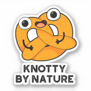 Adesivo Knoty Por Natureza Cute Pretzel Pun Sticker