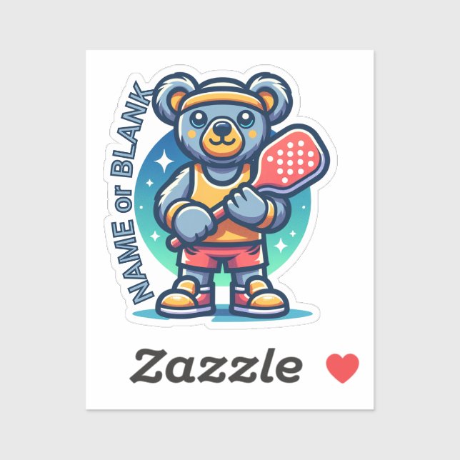 Adesivo KOALA adicione seu próprio texto - Jogador de Masc (Folha)