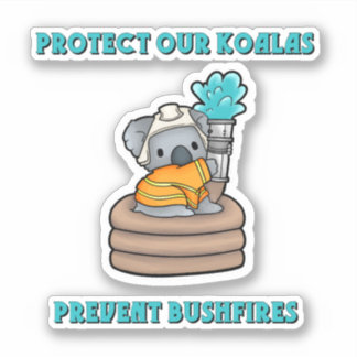 Adesivo Koala Firefighter Sticker