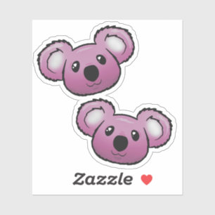 Adesivo koalas cor-de-rosa 