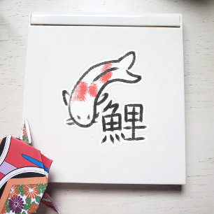 Adesivo Koi Fish com Kanji
