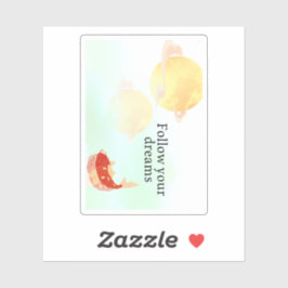 Adesivo Koi Fish Dream Quote Art Print – "Follow Your Drea