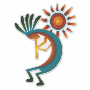 Adesivo Kokopelli com vinil Sticker Sun 14"