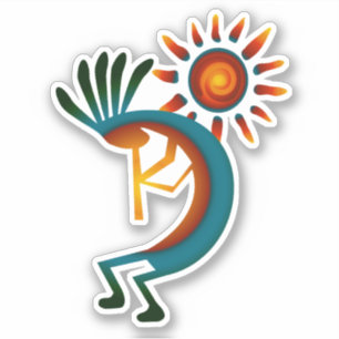 Adesivo Kokopelli com vinil Sticker Sun 4"