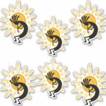 Kokopelli Dourado Sun Group 6 Vinyl Sticker