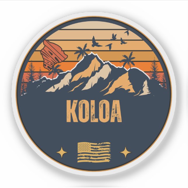 Adesivo Koloa, Havaí (Frente)