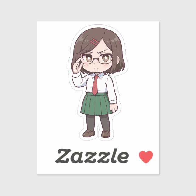 Adesivo Konoha Koga Chibi Assassin Girl (Folha)