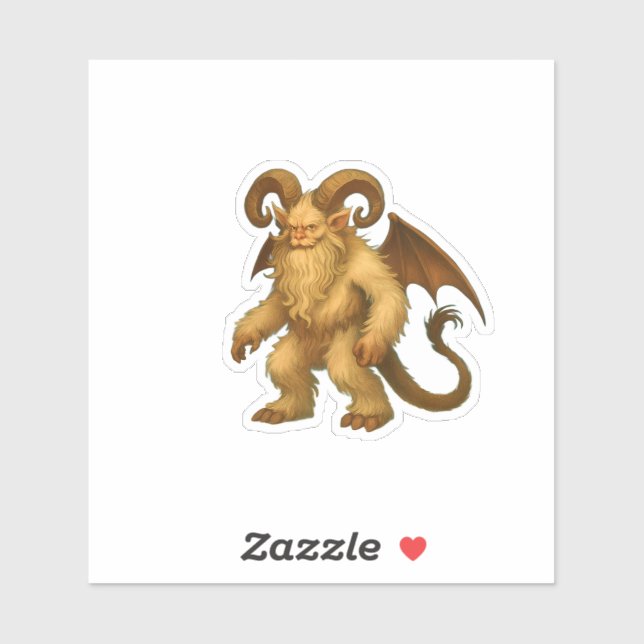 Adesivo Krampus envelhecido (Folha)