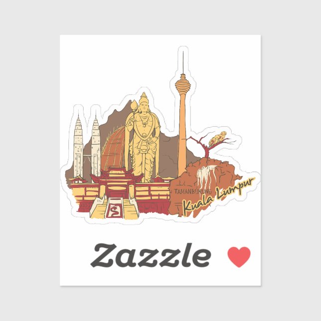 Adesivo Kuala Lumpur (Folha)