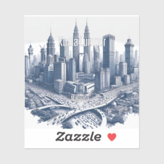 Adesivo Kuala Lumpur Malásia 3 Inch Vinyl Sticker