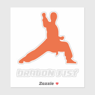 Adesivo Kung Fu Dragon Fist Martial Arts