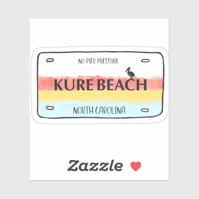 Adesivo Kure Beach Licate Plate Vinyl Sticker (Folha)