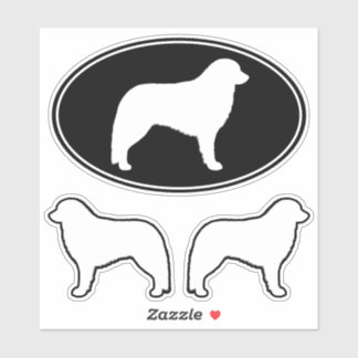 Adesivo Kuvasz Dog Breed Silhouettes Vinyl Sticker Set