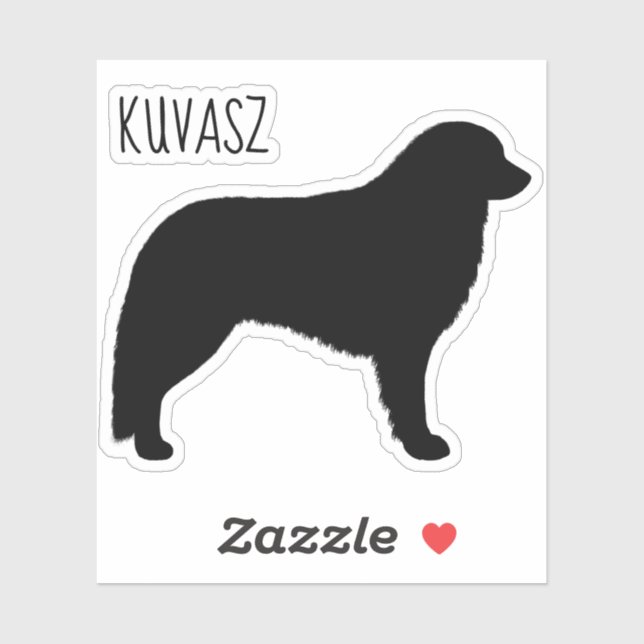 Adesivo Kuvasz Silhouette Sticker (Folha)