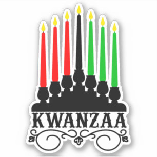 Adesivo Kwanzaa Seven Candles Kiss Cut