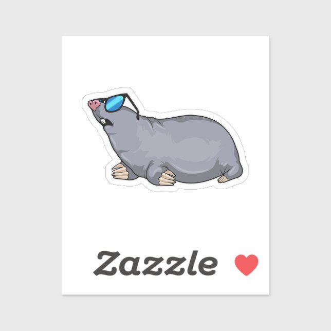 Adesivo Lã com óculos de sol (Folha)