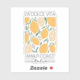Adesivo La Dolce Vita Amalfi Coast Itália Lemons Viagem