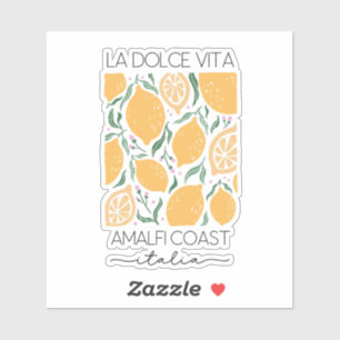 Adesivo La Dolce Vita Amalfi Coast Itália Lemons Viagem