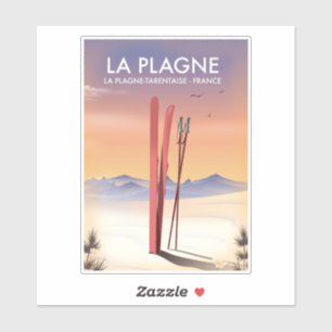 Adesivo La Plagne ,La Plagne-Tarentaise, França, poster de