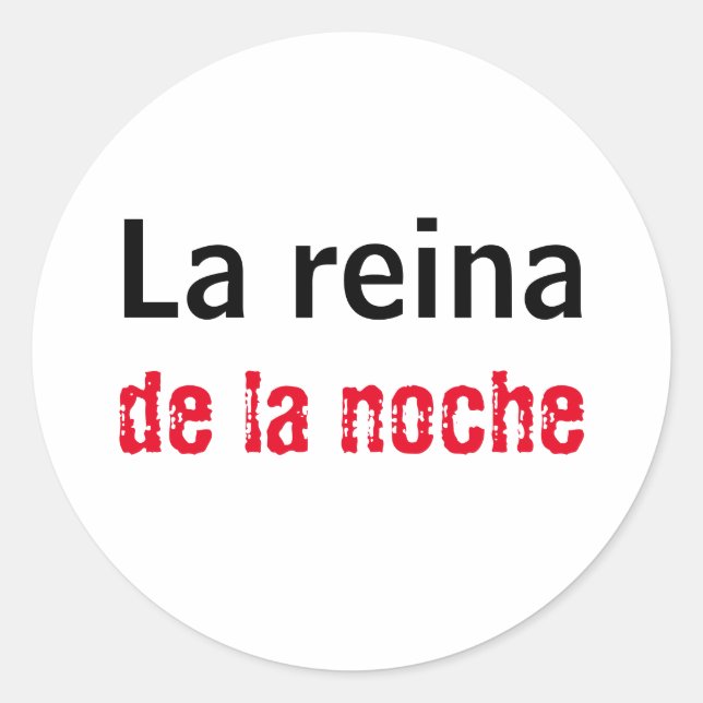 Adesivo la reian de la noche (Frente)