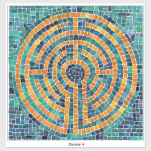 Adesivo Labirinto II Vinheta de vinilo de 14"x14"