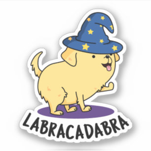 Adesivo Labra-cadabra Funny Labrador Dog Pun