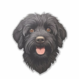 Adesivo Labradoodle Black Dog