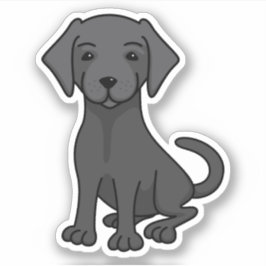 Adesivo Labrador de laboratório negro