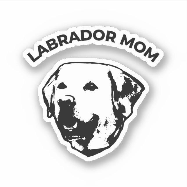 Adesivo Labrador Mãe (Frente)
