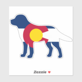 Adesivo Labrador Retriever Colorado Flag