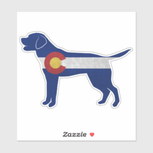 Adesivo Labrador Retriever Dog Breed Colorado Flag