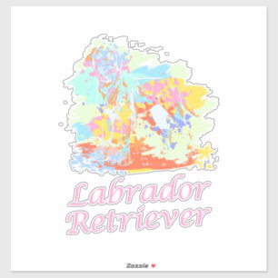 Adesivo Labrador Retriever Watercolor